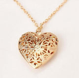 Newly Fashion Women Hollow Gold Silver Heart Pendant Long Chain Necklace Sweater Necklace With Pendant For Women