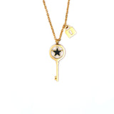 Pendant Necklace For Women 316L Stainless Steel Gold&Steel Color High Polished Chain Necklace Jewelry With Lock&Key Pendants