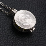 Perfume Aroma Pendant Necklace With Foam 25mm Glass Charms Link Chain 62cm Length Multi Pattern For Man Women & Girl DZ1747