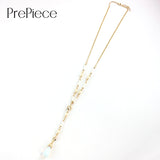 PrePiece Gold Color Moonstone Imitation Pearl Pendant Beaded Necklace 2017 New Design European Jewelry For Women Bijoux PN0671
