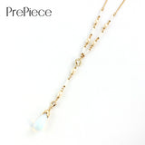 PrePiece Gold Color Moonstone Imitation Pearl Pendant Beaded Necklace 2017 New Design European Jewelry For Women Bijoux PN0671