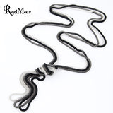 RAVIMOUR Colar Femme Black Choker Necklace Fashion Punk Multilayer Long Chain Necklaces & Pendants for Women Collier Bijouterie