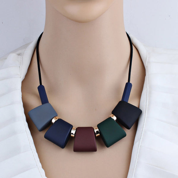 ROXI Women Necklace Statement Behomia Chain Necklaces & Pendants Colorful Beads Choker Necklace For Women Collier Femme Jewelry