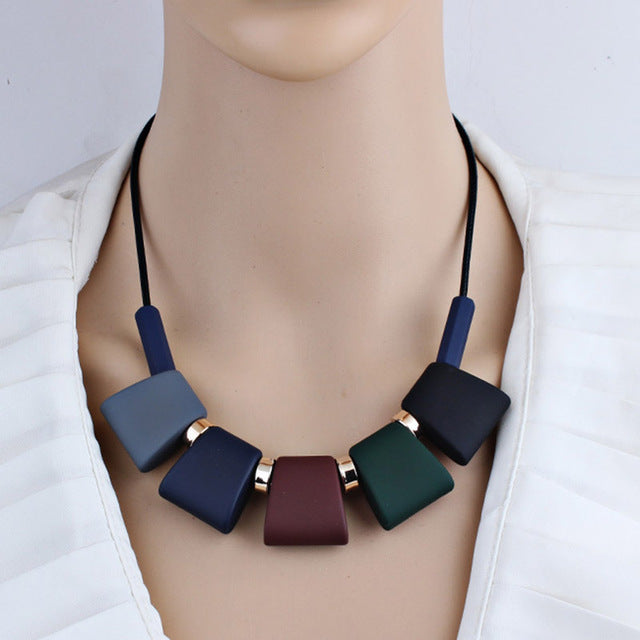 ROXI Women Necklace Statement Behomia Chain Necklaces & Pendants Colorful Beads Choker Necklace For Women Collier Femme Jewelry