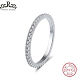 Rinntin Women Eternity Rings 100% Sterling Silver Prong Setting Wedding & Engagement Ring Party Fine Jewelry TSR63