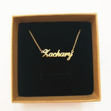 Rose Gold Silver Color Personalized Custom Name Pendant Necklace Customized Cursive Nameplate Necklace Handmade Birthday Gift