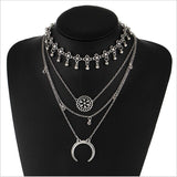 Rscvonm Women Necklace tassel Statement Necklaces Pendants Vintage Jewelry Multi Layers Long Necklace Tassel pendant Necklace