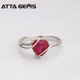 Ruby Sterling Silver Ring 2.25 Carats Silver Ruby Ring for Party Wedding And Engagement Women Fashion Ruby Silver Ring