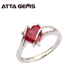 Ruby Sterling Silver Ring 2.25 Carats Silver Ruby Ring for Party Wedding And Engagement Women Fashion Ruby Silver Ring