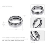 Say You Say Me 925 Sterling Silver Black Liner Rings Wedding Engagement Jewelry Punk Rock Rings 2018 Fashion Jewelry Best Gifts