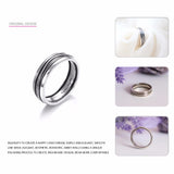 Say You Say Me 925 Sterling Silver Black Liner Rings Wedding Engagement Jewelry Punk Rock Rings 2018 Fashion Jewelry Best Gifts