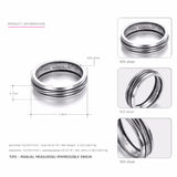 Say You Say Me 925 Sterling Silver Black Liner Rings Wedding Engagement Jewelry Punk Rock Rings 2018 Fashion Jewelry Best Gifts