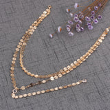 Sexy Multilayer Sequins Rhinestone Tassel Pendants Chain Necklace Choker Collar Women Jewelry #235641