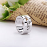 Slovecabin France Popular Jewelry 925 Sterling Silver Moved Wedding Ring For Women Silver 925 Crystal Ring Fine Jewelry Anillos