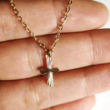 Small Gold Cross Pendant Necklace Women Girl Kids,Mini Charm Pendant Gold Color Jewelry Crucifix Christian Ornaments