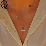 Small Gold Cross Pendant Necklace Women Girl Kids,Mini Charm Pendant Gold Color Jewelry Crucifix Christian Ornaments