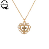 Small Gold Cross Pendant Necklace Women Girl Kids,Mini Charm Pendant Gold Color Jewelry Crucifix Christian Ornaments
