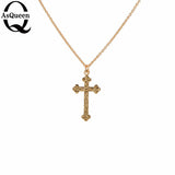Small Gold Cross Pendant Necklace Women Girl Kids,Mini Charm Pendant Gold Color Jewelry Crucifix Christian Ornaments