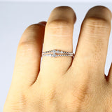 Solid 14k White Gold SI/H Natural Diamonds Engagement Ring Wedding Anniversary Band Jewelry