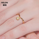 Solid 14k Yellow Gold SI/H Natural Diamonds Ring Engagement Wedding Anniversary Party Ring for Women Fine Jewelry