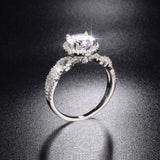 Stamped 10kt 8$ Real Solid 100% 925 Sterling Silver Wedding Rings Jewelry for Women Brand 2ct Simulated Diamond Engagement Ring