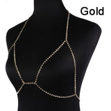 StoneFans 2018 Women Full Rhinestone Body Fashion Chain Necklace Jewelry Shiny Rhinestone Crystal Bra Body Charming Club Jewelry