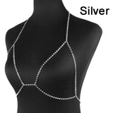 StoneFans 2018 Women Full Rhinestone Body Fashion Chain Necklace Jewelry Shiny Rhinestone Crystal Bra Body Charming Club Jewelry