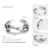 Tardoo Top Quality 925 Sterling Silver Cuff Rings for Women Simple Style Distortion Opening Rings Brand Fine Jewelry