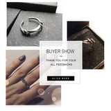 Tardoo Top Quality 925 Sterling Silver Cuff Rings for Women Simple Style Distortion Opening Rings Brand Fine Jewelry