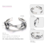 Tardoo Top Quality 925 Sterling Silver Cuff Rings for Women Simple Style Distortion Opening Rings Brand Fine Jewelry