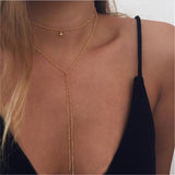 Tenande New Fashion Heart Crystal Necklaces Leaf Moon Choker Necklaces Pendants for Women Beach Style Statement Jewelry Bijoux