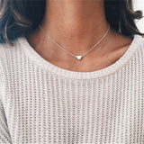 Tenande New Fashion Heart Crystal Necklaces Leaf Moon Choker Necklaces Pendants for Women Beach Style Statement Jewelry Bijoux