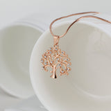 Tree Of Life Pendant Necklace Women Jewelry Fashion 2017 Crystal Silver Rose Gold Color Statement Necklaces & Pendants XL-0136