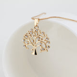 Tree Of Life Pendant Necklace Women Jewelry Fashion 2017 Crystal Silver Rose Gold Color Statement Necklaces & Pendants XL-0136