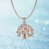 Tree Of Life Pendant Necklace Women Jewelry Fashion 2017 Crystal Silver Rose Gold Color Statement Necklaces & Pendants XL-0136