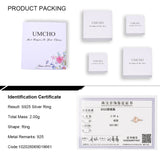 UMCHO Silver 925 Pink Sapphire Rings For Women Engagement Party Rose Gold Color Ring New Fashion Promise Rings Fine Jewelry