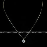 UMODE Classic Permanent 2ct Solitaire Hearts and Arrows CZ Pendant Necklace UN0047