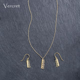 Vercret delicate 18k gold diamond necklace with 925 sterling silver chain necklace handmade women's jewelry gift sp