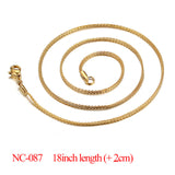 Vnox DIY Chain Necklace Stainless Steel Women Men Jewelry Snake Round Beads for Pendant Accessories