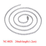 Vnox DIY Chain Necklace Stainless Steel Women Men Jewelry Snake Round Beads for Pendant Accessories