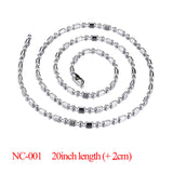Vnox DIY Chain Necklace Stainless Steel Women Men Jewelry Snake Round Beads for Pendant Accessories