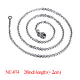 Vnox DIY Chain Necklace Stainless Steel Women Men Jewelry Snake Round Beads for Pendant Accessories