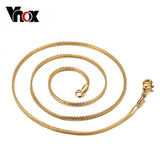 Vnox DIY Chain Necklace Stainless Steel Women Men Jewelry Snake Round Beads for Pendant Accessories