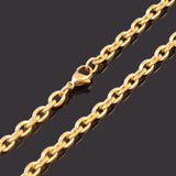 Width 1.6mm/2.4mm/3mm/4mm/5mm Stainless Steel Rolo Chain In Gold Color High Quality Charm Pendant Link Necklace Chain Wholesale