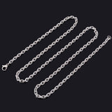 Width 1.6mm/2mm/2.4mm/3mm/4mm/5mm Stainless Steel Rolo Chain High Quality Link Necklace Chain