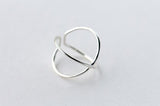 Women's Real. 925 Sterling Silver Jewelry Adjustable Criss cross Ring (So Thin) jewelry women's fashion GTLJ1197