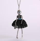 YLWHJJ new women doll cute black long necklaces & pendant hot dress baby girls maxi necklace brand fashion statement jewelry