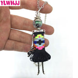 YLWHJJ new women doll cute black long necklaces & pendant hot dress baby girls maxi necklace brand fashion statement jewelry