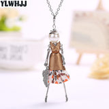 YLWHJJ new women doll cute black long necklaces & pendant hot dress baby girls maxi necklace brand fashion statement jewelry