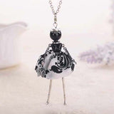 YLWHJJ new women doll cute black long necklaces & pendant hot dress baby girls maxi necklace brand fashion statement jewelry